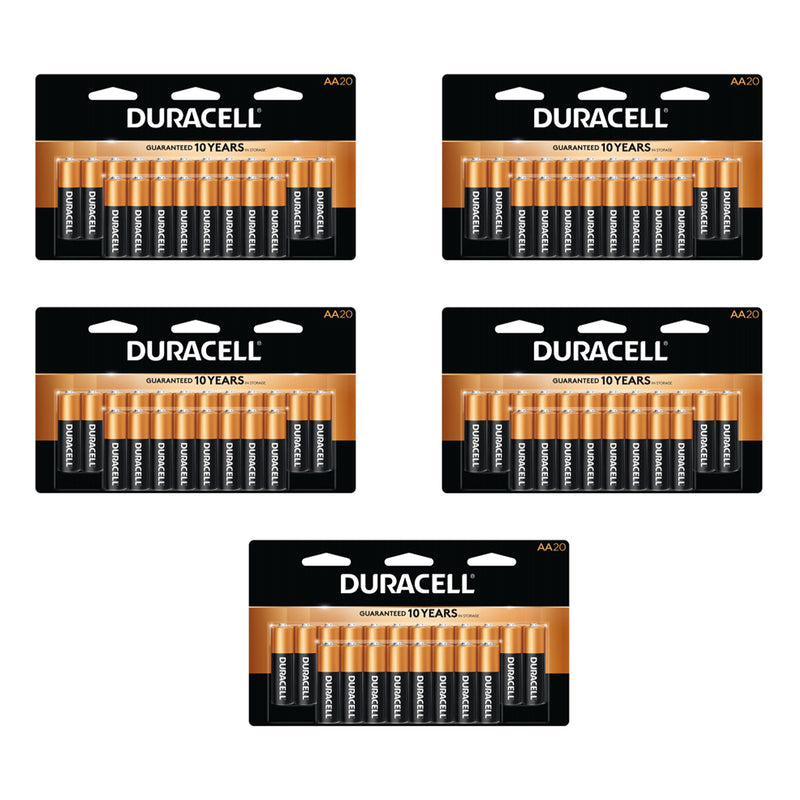 DURACELL Duralock AA 1.5 Volt Alkaline Battery Packs to Charge Items (100 Pack)