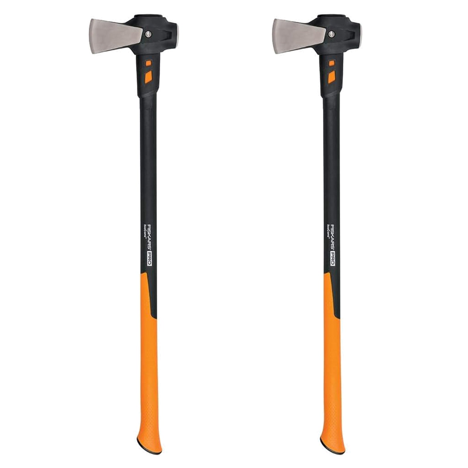 Fiskars Pro IsoCore Wood Splitting Maul with 31" Handle, Black/Orange, (2 Pack) - VMInnovations