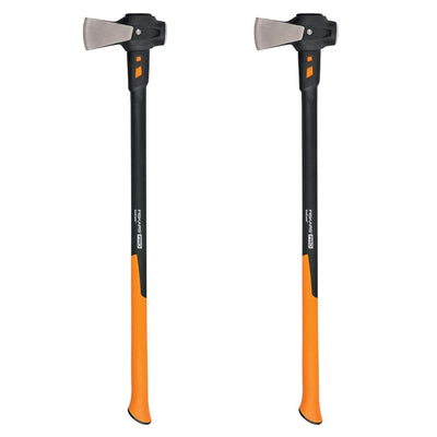 Fiskars Pro IsoCore Wood Splitting Maul with 31" Handle, Black/Orange, (2 Pack) - VMInnovations
