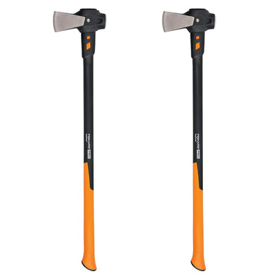 Fiskars Pro IsoCore Wood Splitting Maul with 31" Handle, Black/Orange, (2 Pack)