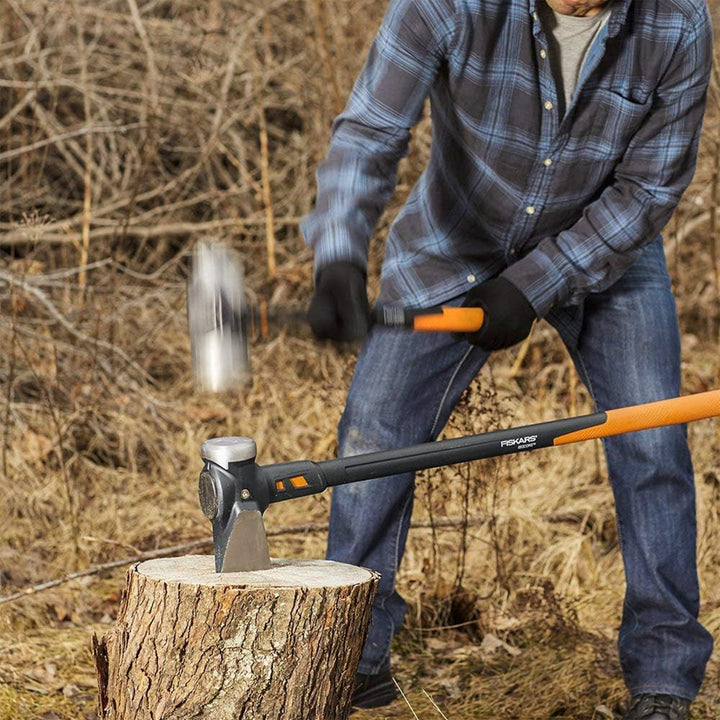 Fiskars Pro IsoCore Wood Splitting Maul with 31" Handle, Black/Orange, (2 Pack)