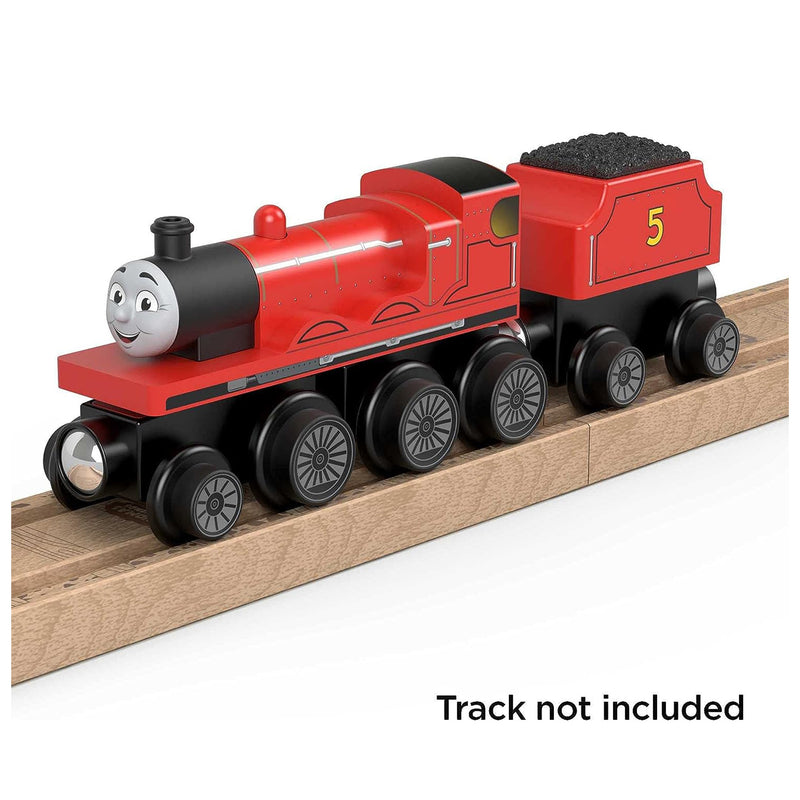 Thomas & Friends Wooden Railway Toy Train James Wood Engine & Coal Car For Kids