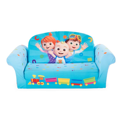 Marshmallow Furniture Kids 2-in-1 Flip Open Foam Compress Sofa Bed, Cocomelon