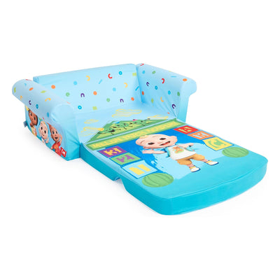 Marshmallow Furniture Kids 2-in-1 Open Foam Compress Sofa Bed, Cocomelon (Used)