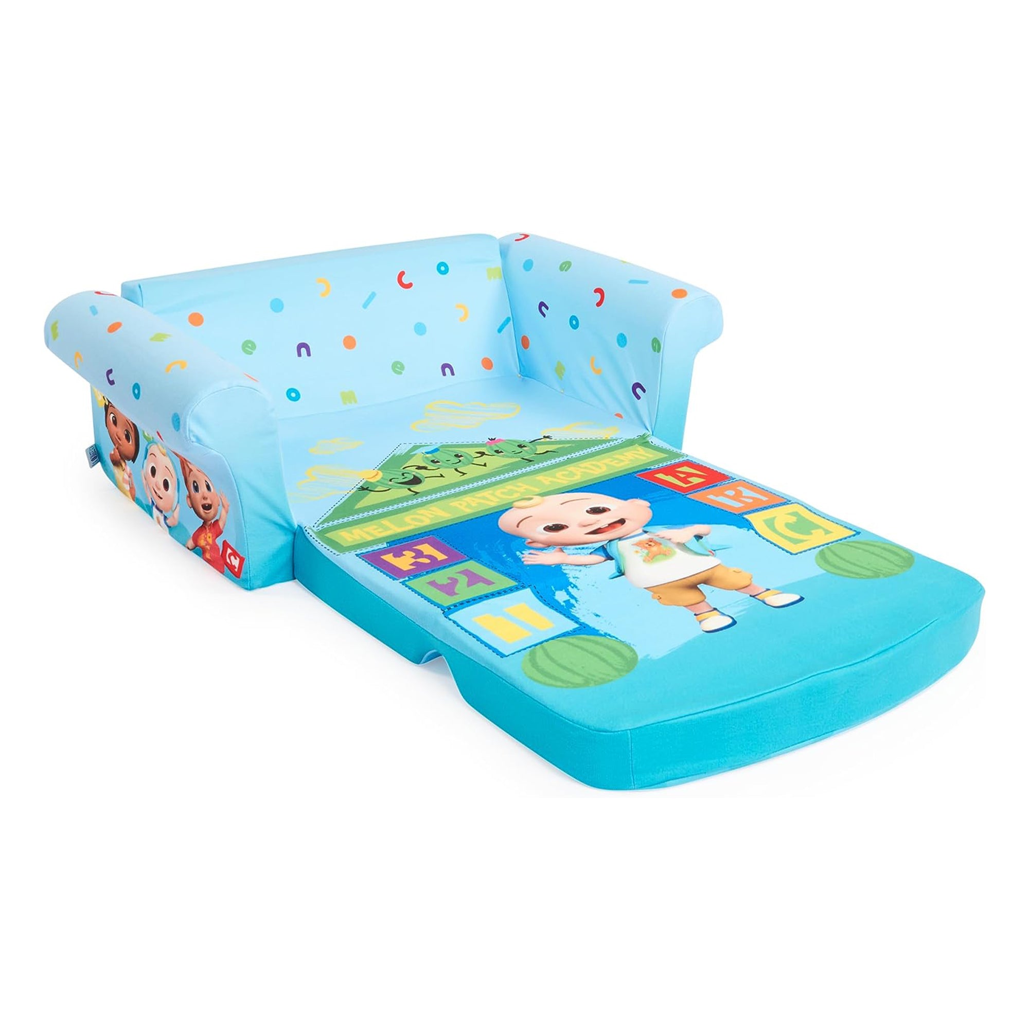 Marshmallow Furniture 2-in-1 Flip Open Foam Sofa Bed, Cocomelon (Open Box) - VMInnovations