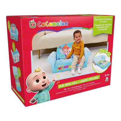 Marshmallow Furniture 2-in-1 Flip Open Foam Sofa Bed, Cocomelon (Open Box) - VMInnovations