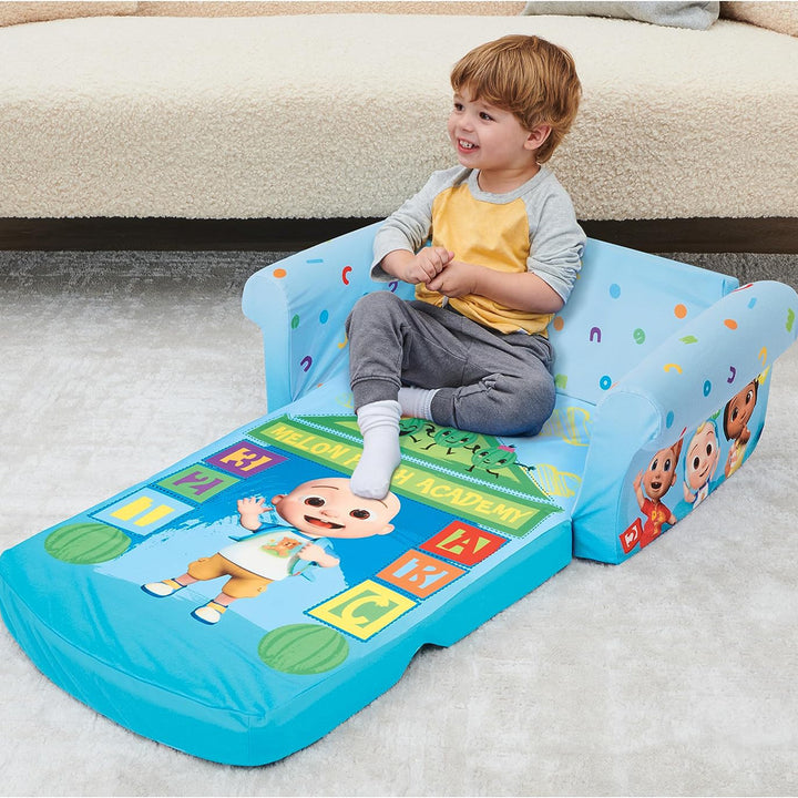Marshmallow Furniture Kids 2-in-1 Open Foam Compress Sofa Bed, Cocomelon (Used) - VMInnovations