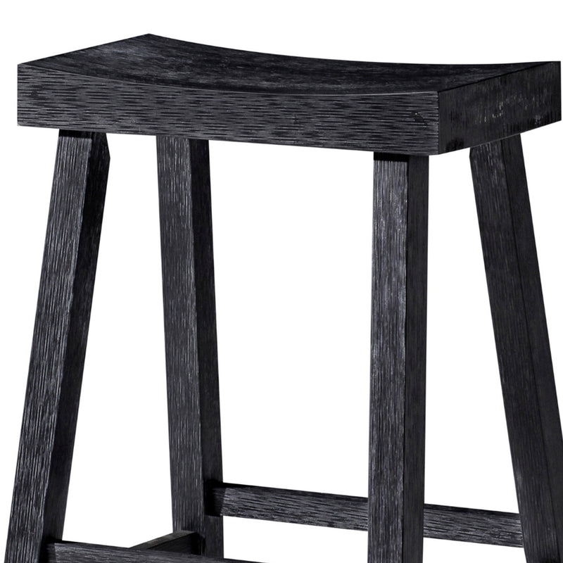 Maven Lane Wooden Rustic Counter Stool, Antiqued Black Finish (For Parts)