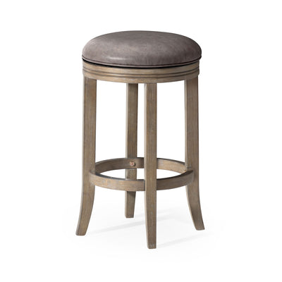 Maven Lane Counter Stool, Reclaimed Oak Finish w/ Ronan Vegan Leather (Used) - VMInnovations