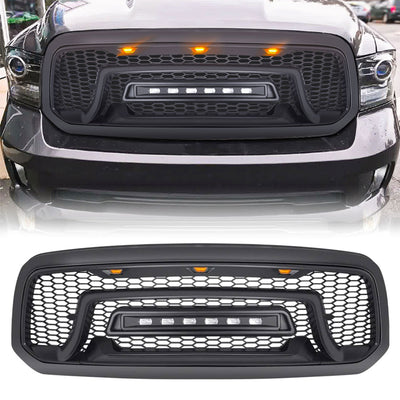 AMERICAN MODIFIED Armor Grille with Off Road Lights for 2013-2018 Dodge Ram 1500 - VMInnovations