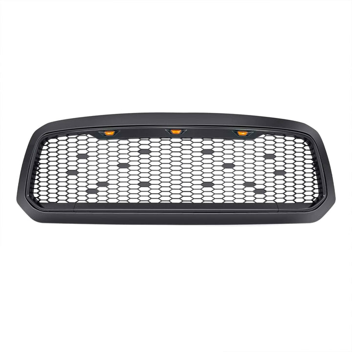 AMERICAN MODIFIED Mesh Grille with Amber Lights for 2013-2018 Dodge Ram 1500