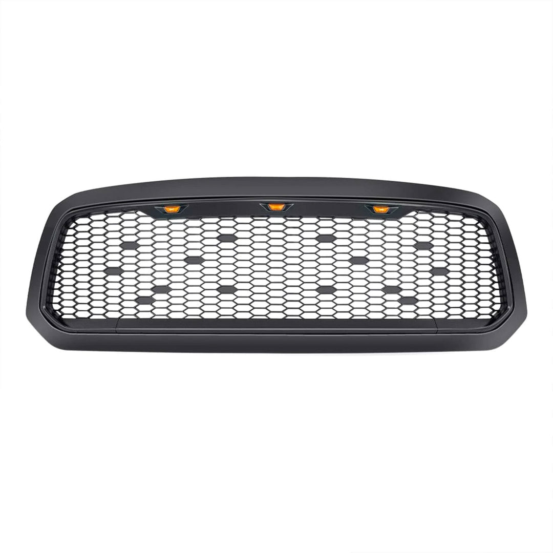 AMERICAN MODIFIED Mesh Grille w/Amber Lights for 13-18 Dodge Ram 1500 (Open Box)