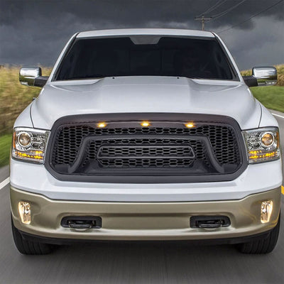 Rebel Grille with Amber Lights for 2013-2018 Dodge Ram 1500 (Open Box) - VMInnovations
