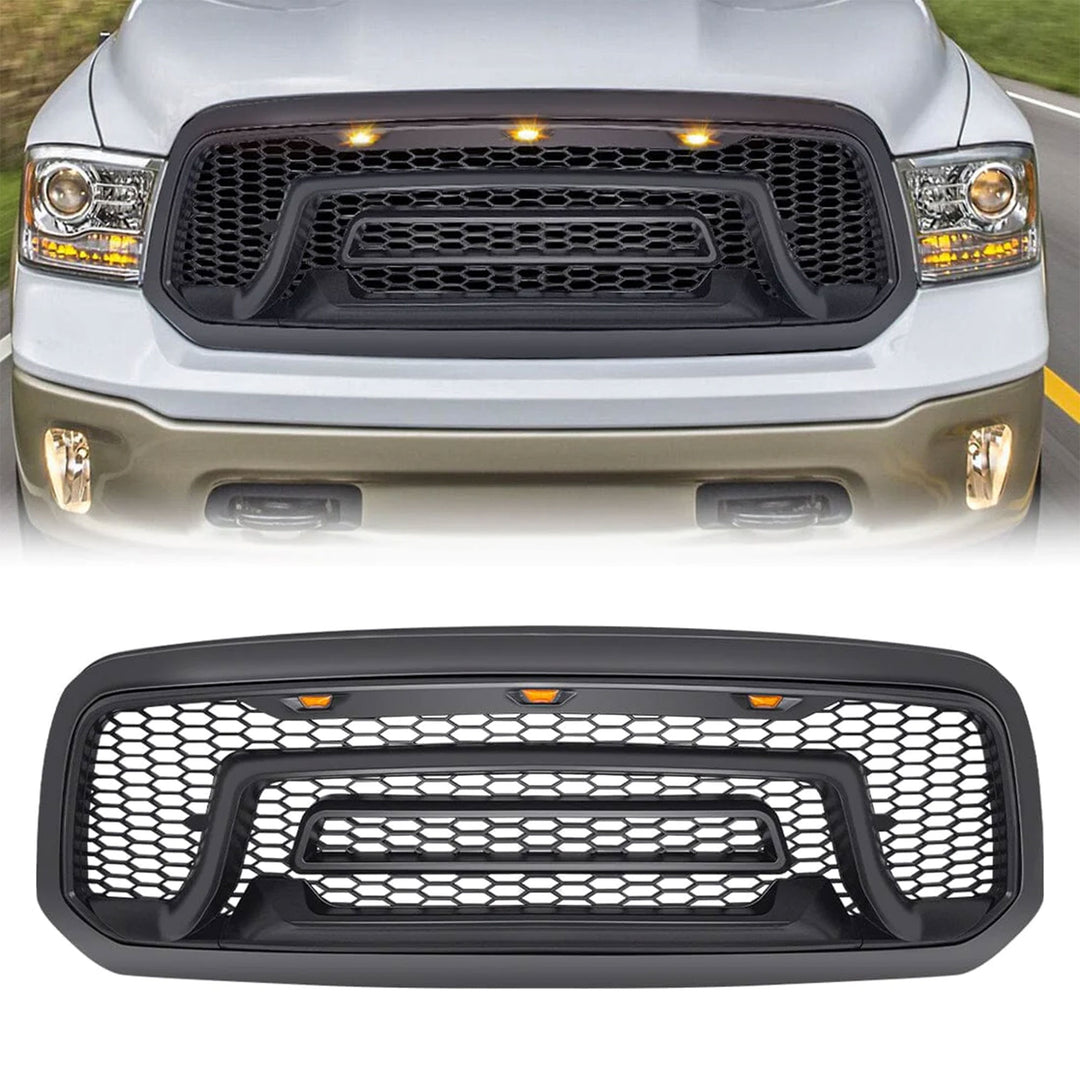 AMERICAN MODIFIED Rebel Grille with Amber Lights for 2013-2018 Dodge Ram 1500