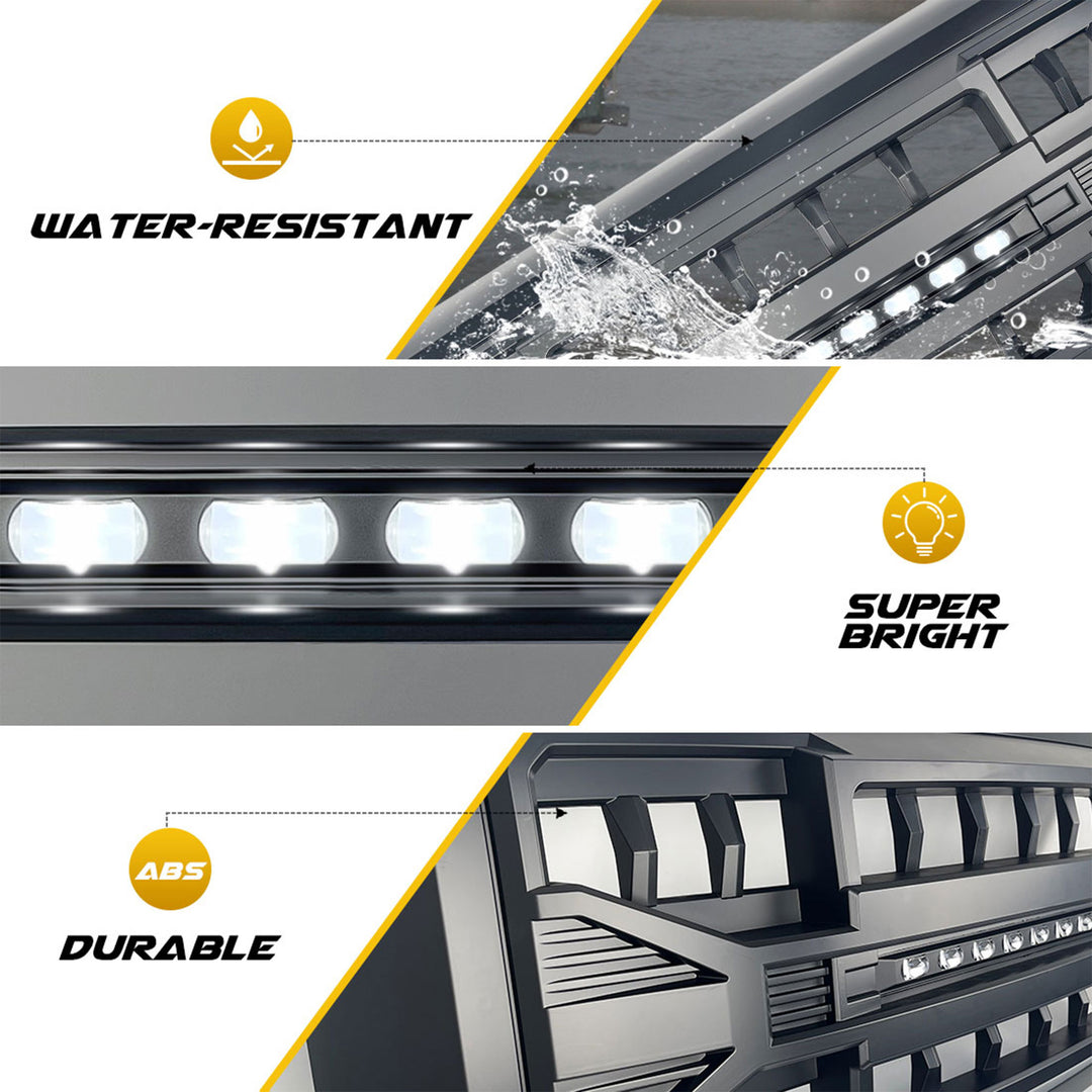 AMERICAN MODIFIED Armor Grille w/Off Road Lights for 11-16 Ford Super Duty(Used) - VMInnovations