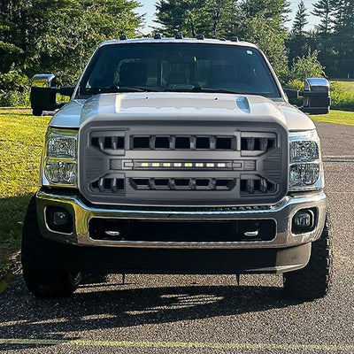 AMERICAN MODIFIED Armor Grille w/Off Road Lights for 11-16 Ford Super Duty(Used) - VMInnovations