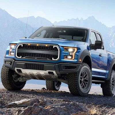 AMERICAN MODIFIED Raptor Style Grille w/Turn Lights, 2015-2017 Ford F150 (Used) - VMInnovations