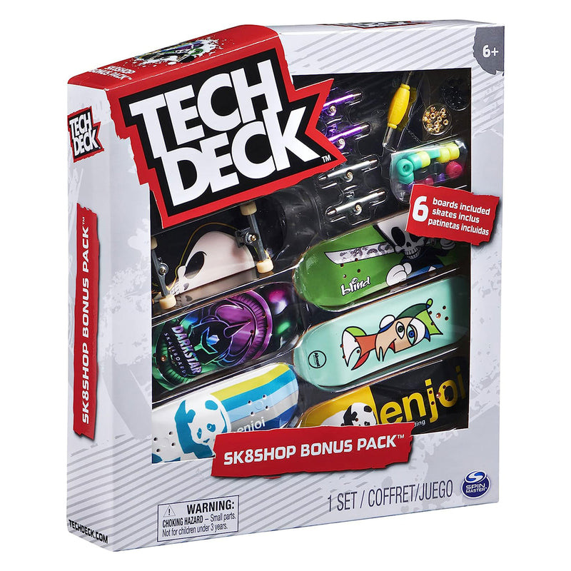 Tech Deck Customizable Sk8shop Fingerboard Skateboard Toy Bonus Pack, Multicolor