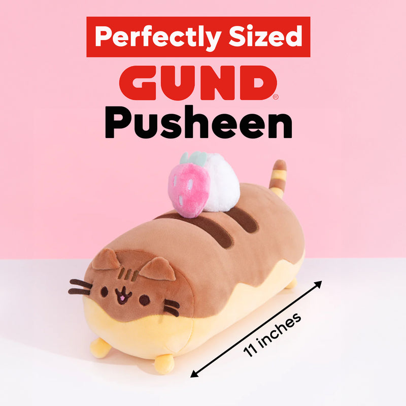 GUND 11 Inch Pusheen Stuffed Animal Toy Éclair Squisheen Plush for Ages 8 and Up