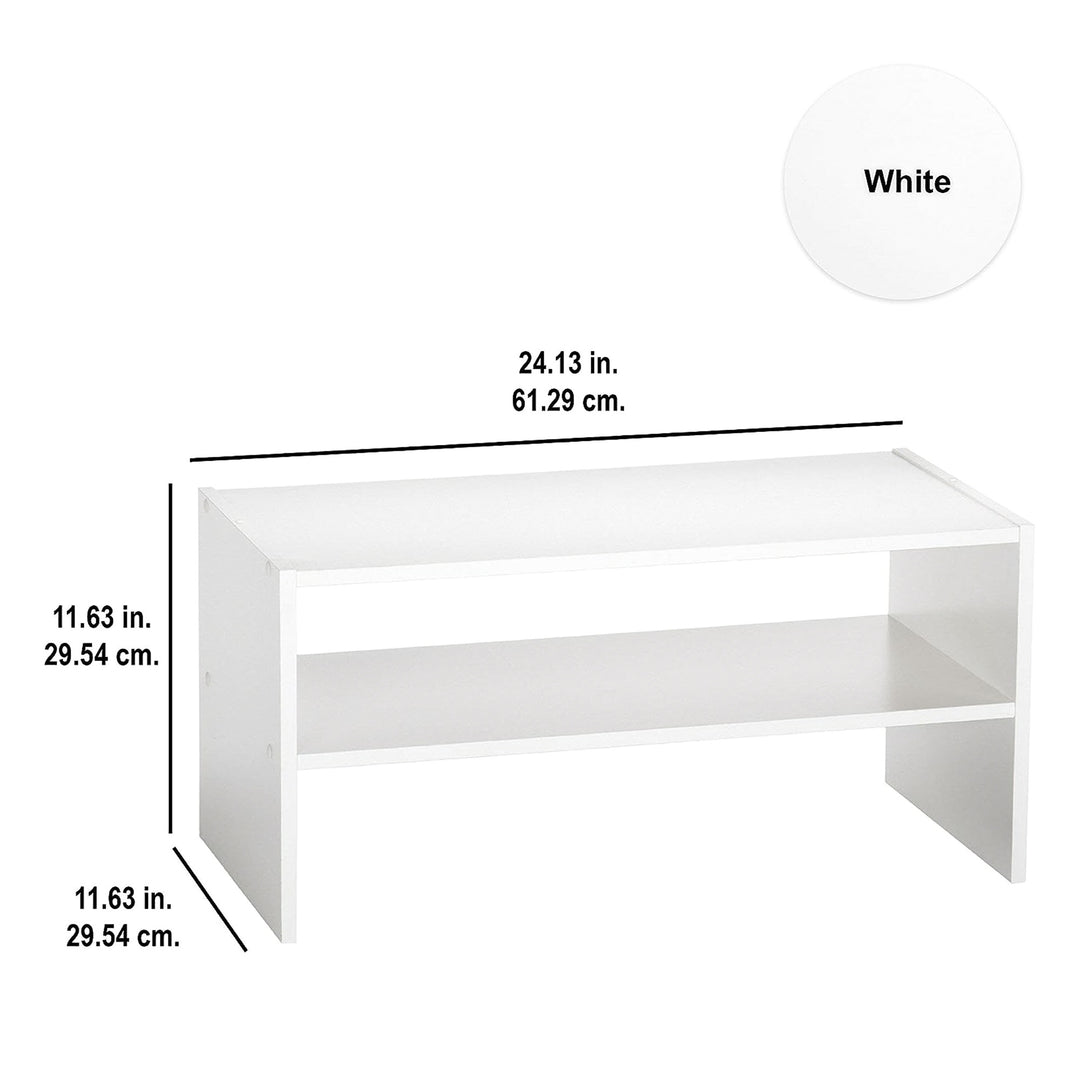 ClosetMaid 24" Wide Horizontal Stackable Closet Organizer, White (Open Box) - VMInnovations