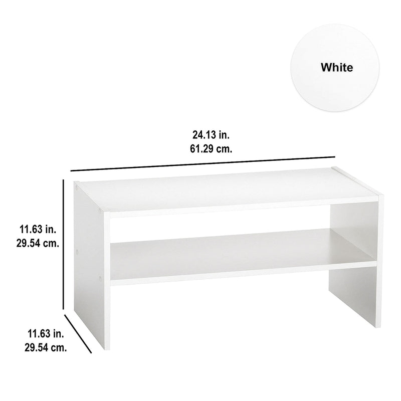 ClosetMaid 24" Wide Horizontal Stackable Closet Organizer, White (Open Box)