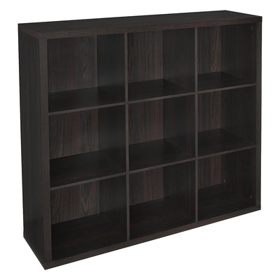ClosetMaid 9 Storage Shelf Bookshelf Home Organizer w/Back Panel,Black(Open Box) - VMInnovations