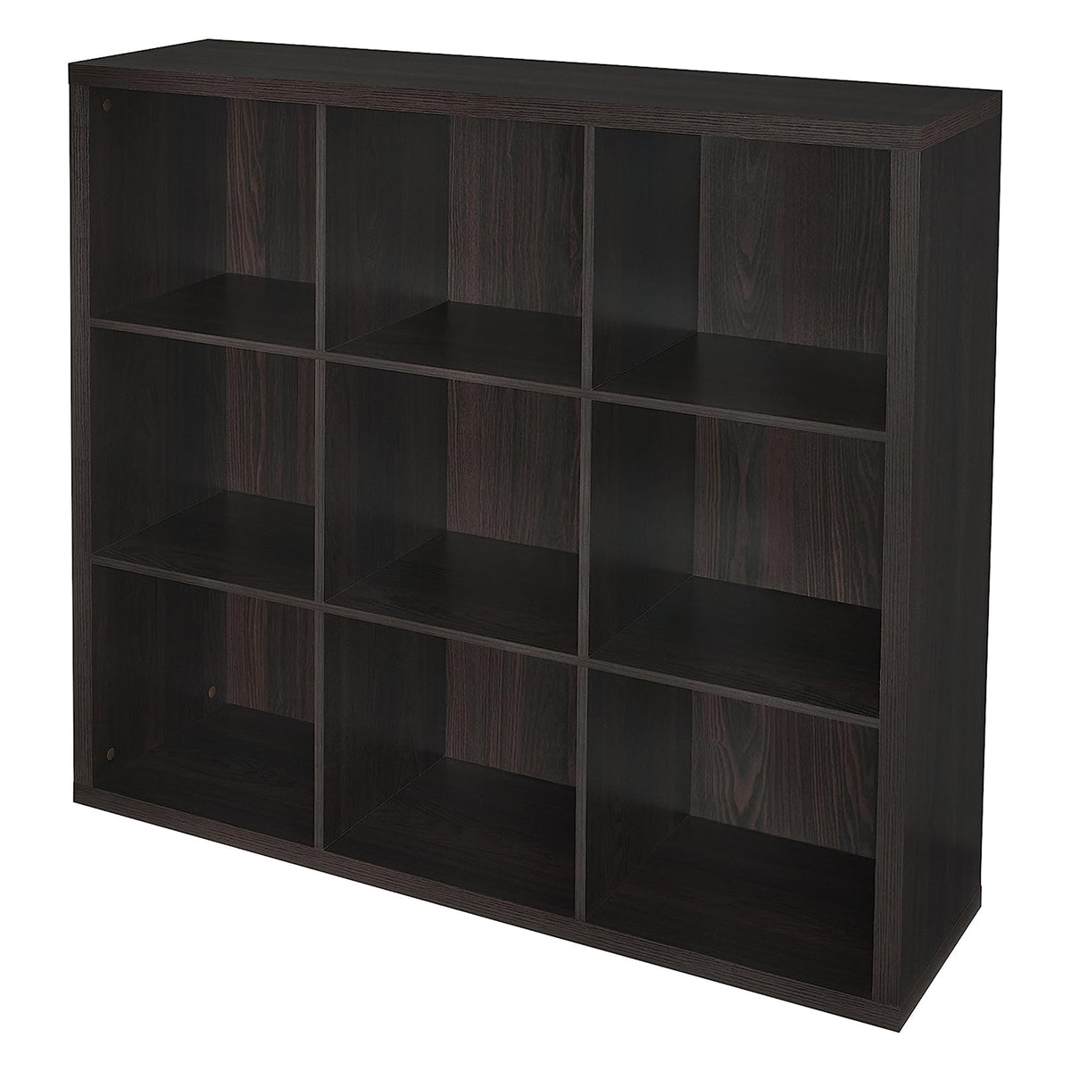 ClosetMaid 9 Storage Shelf Bookshelf Home Organizer w/Back Panel,Black(Open Box) - VMInnovations