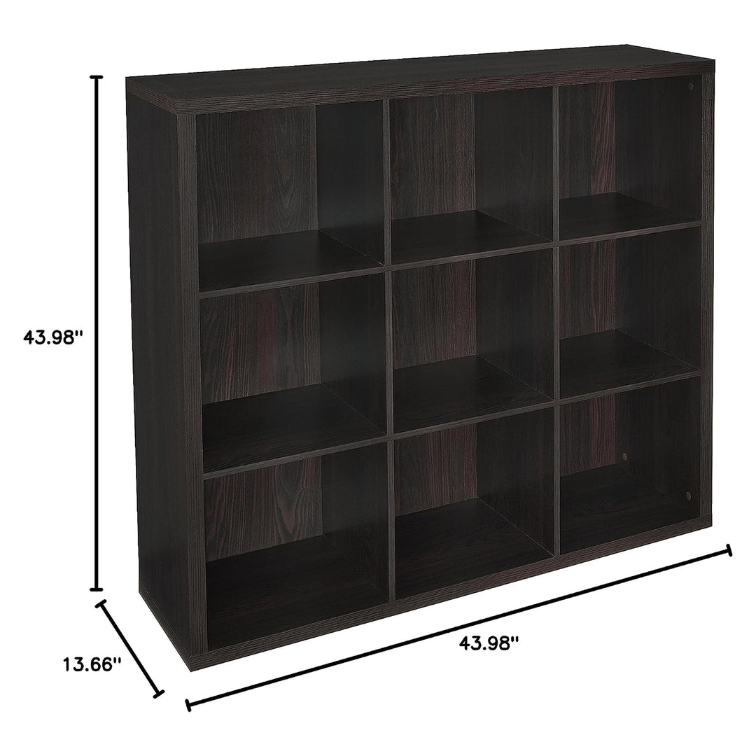 ClosetMaid 9 Cube Shelf Bookshelf Home Organizer w/Back Panel, Black (Used) - VMInnovations