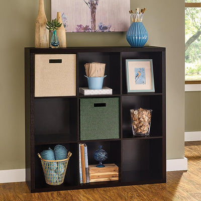 ClosetMaid 9 Cube Shelf Bookshelf Home Organizer w/Back Panel, Black (Used) - VMInnovations