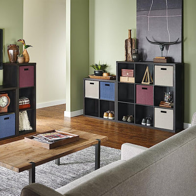ClosetMaid 9 Cube Shelf Bookshelf Home Organizer w/Back Panel, Black (Used) - VMInnovations