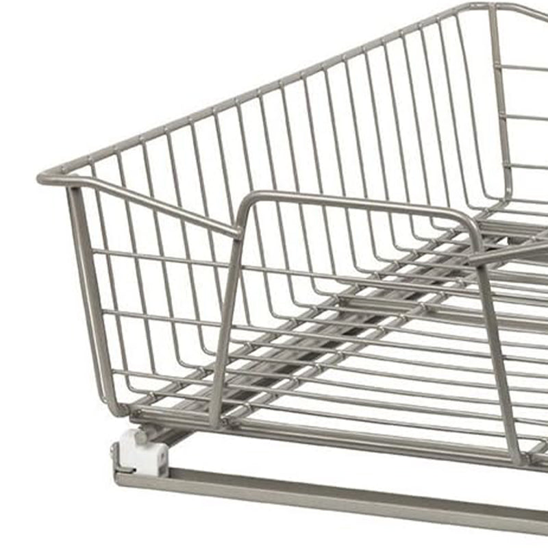 ClosetMaid 11" Wide Kitchen Single Tier Cabinet Pull Out Basket,Nickel(Open Box)