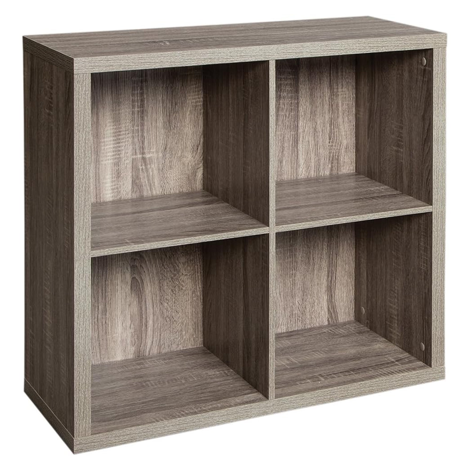 ClosetMaid 4 Storage Shelf Bookshelf Home Organizer w/Back Panel, Gray(Open Box) - VMInnovations