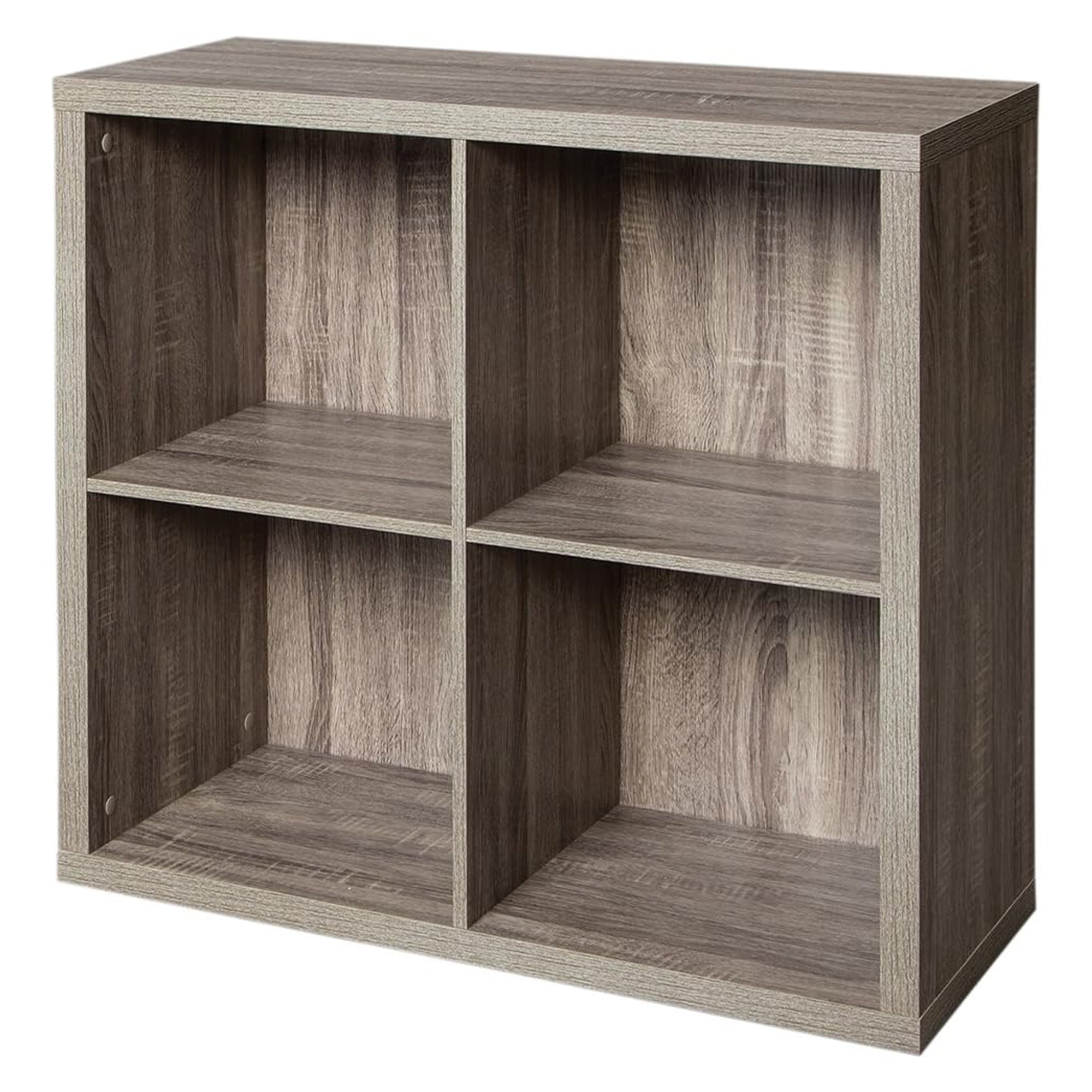 ClosetMaid 4 Storage Shelf Bookshelf Home Organizer w/Back Panel, Gray(Open Box) - VMInnovations