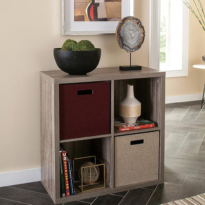 ClosetMaid 4 Storage Shelf Bookshelf Home Organizer w/Back Panel, Gray(Open Box) - VMInnovations
