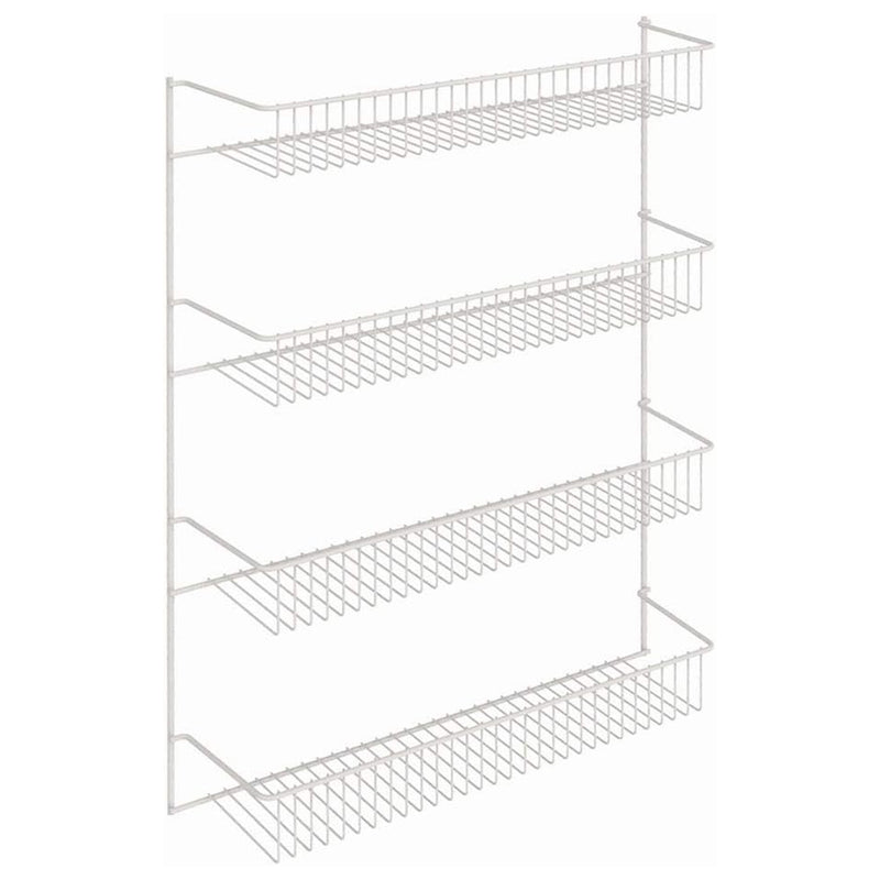 ClosetMaid 4 Tier Door or Wall Mount Rack Organizer for Home and Kitchen, White