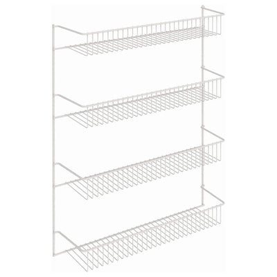 ClosetMaid 4 Tier Door or Wall Mount Rack Organizer Home /Kitchen, Wht(Open Box)