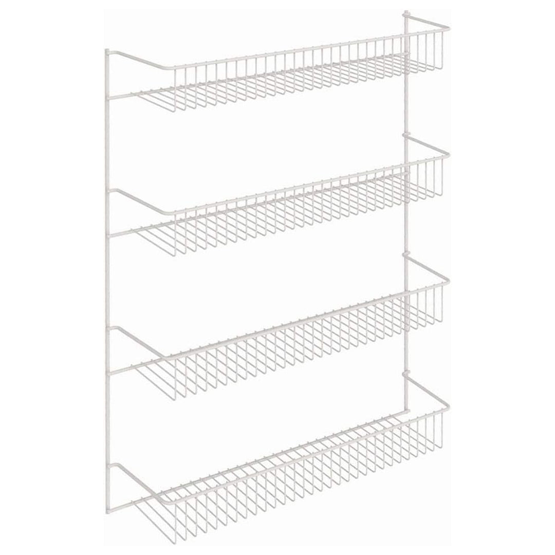 ClosetMaid 4 Tier Door or Wall Mount Rack Organizer Home /Kitchen, Wht(Open Box)