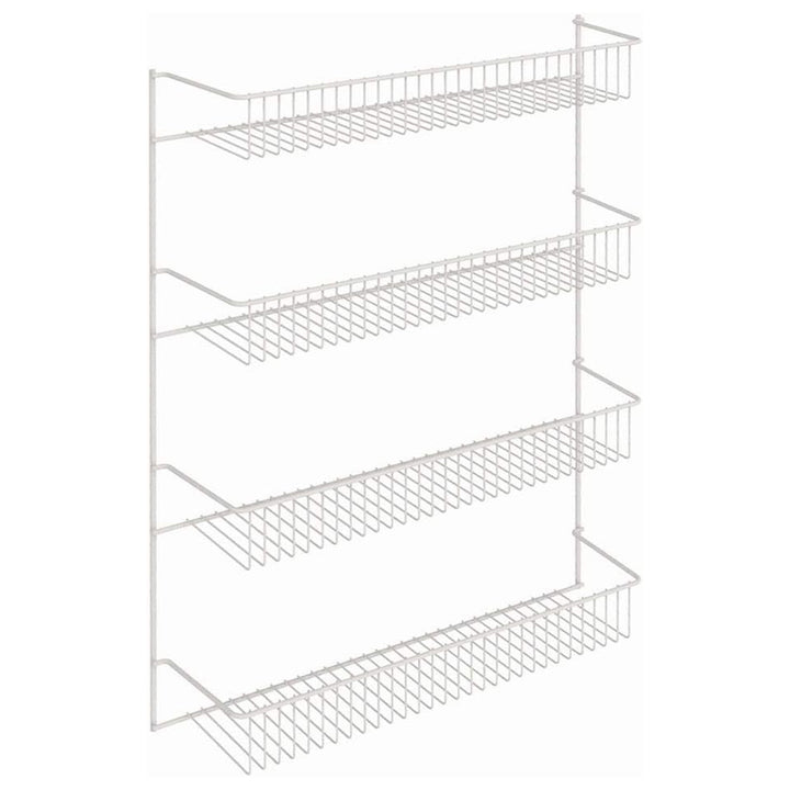 ClosetMaid 4 Tier Door or Wall Mount Rack Organizer Home /Kitchen, Wht(Open Box)