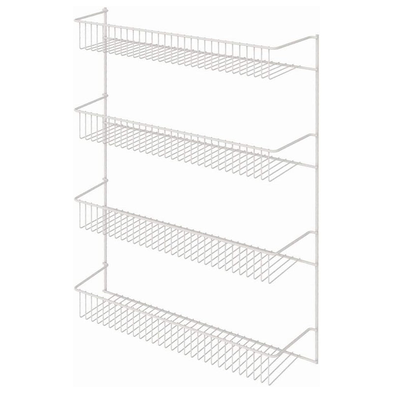 ClosetMaid 4 Tier Door or Wall Mount Rack Organizer Home /Kitchen, Wht(Open Box)