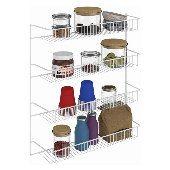 ClosetMaid 4 Tier Door or Wall Mount Rack Organizer Home /Kitchen, Wht(Open Box)