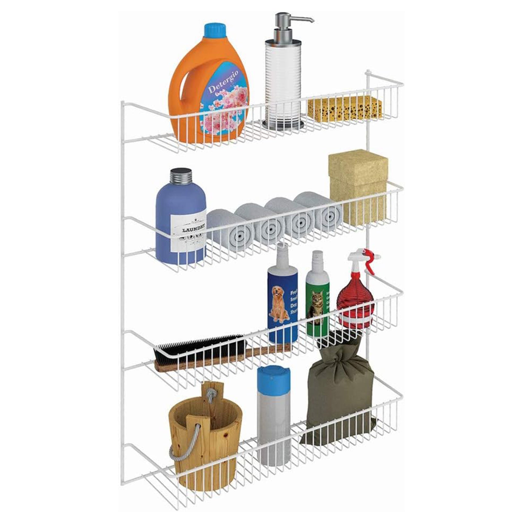 ClosetMaid 4 Tier Door or Wall Mount Organizer for Home & Kitchen,White(Used) - VMInnovations
