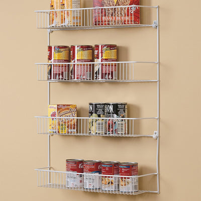 ClosetMaid 4 Tier Door or Wall Mount Rack Organizer Home /Kitchen, Wht(Open Box)