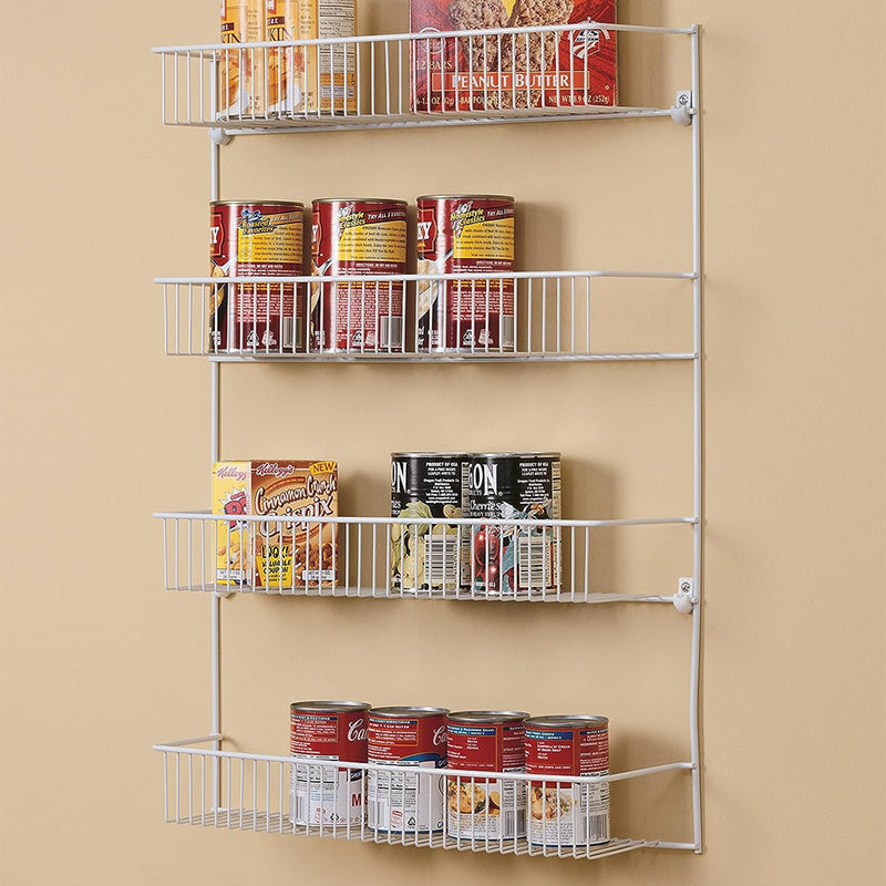 ClosetMaid 4 Tier Door or Wall Mount Rack Organizer for Home and Kitchen, White