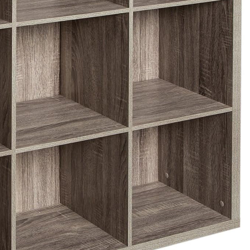 ClosetMaid 9 Cube Storage Shelf Bookshelf Home Organizer with Back Panel, Gray