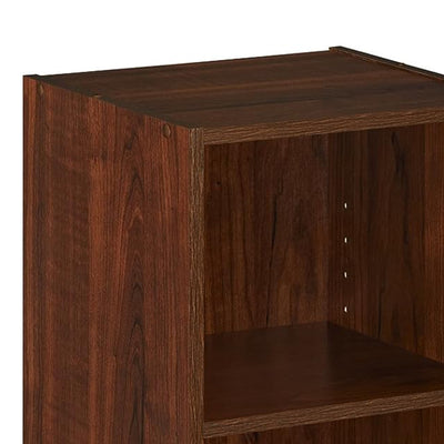 ClosetMaid 3 Tier Wooden Storage Organizer w/2 Adjustable Shelves, Dark Cherry