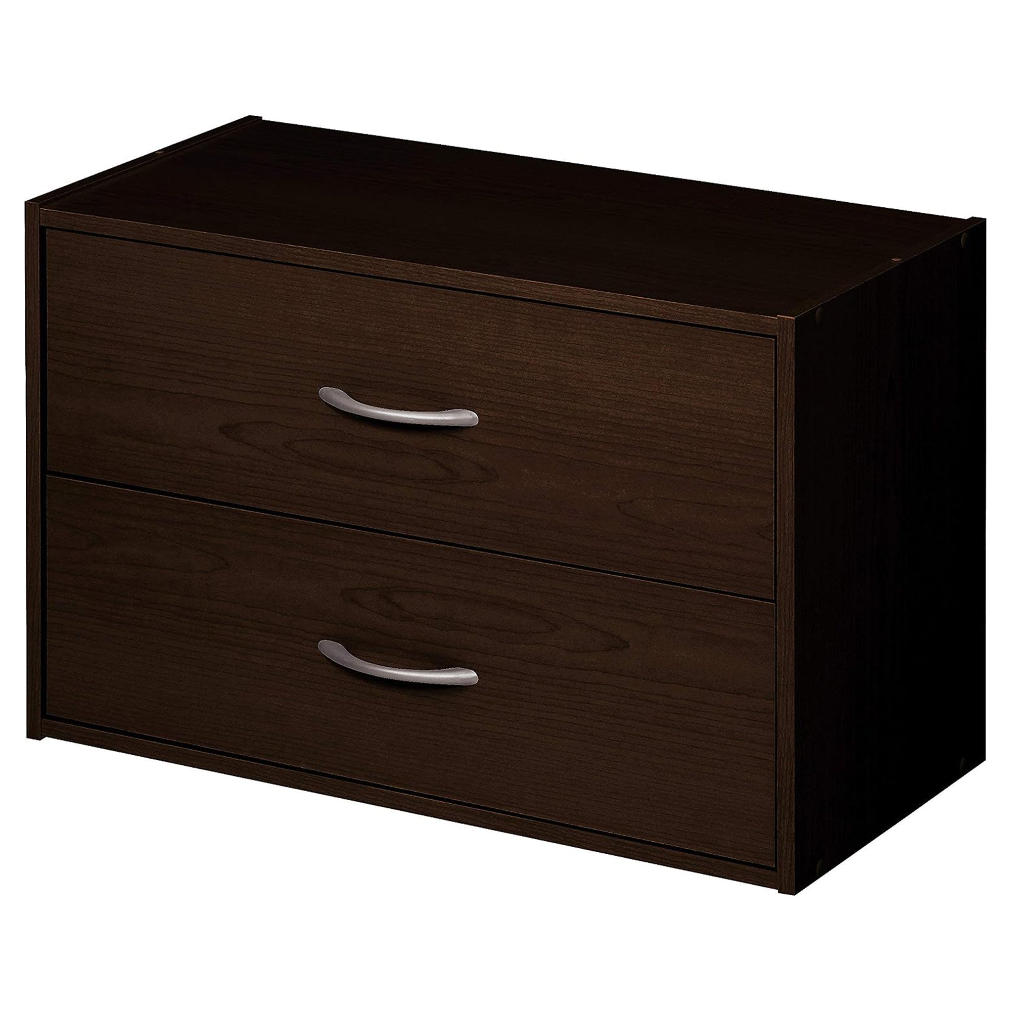 ClosetMaid Stackable 2 Drawer Wooden Horizontal Storage Organizer,Espresso(Used) - VMInnovations