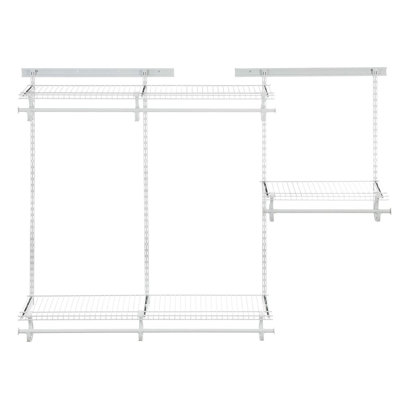 Closetmaid 4' to 6' Adjustable Steel ShelfTrack Closet Organizing Kit, White - VMInnovations