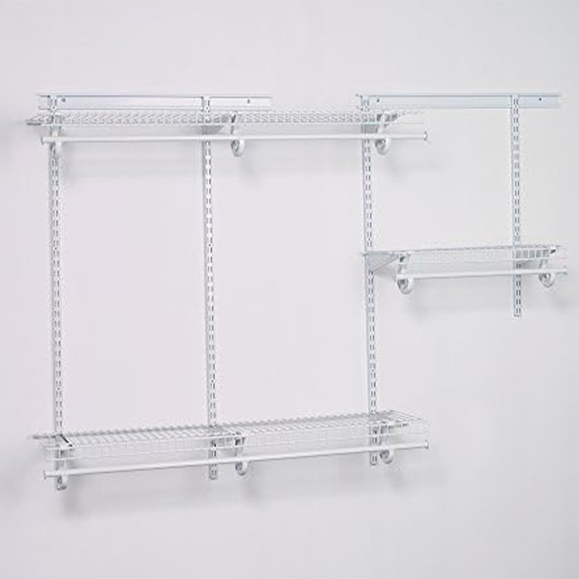 Closetmaid 4' to 6' Adjustable Steel ShelfTrack Closet Organizing Kit, White - VMInnovations