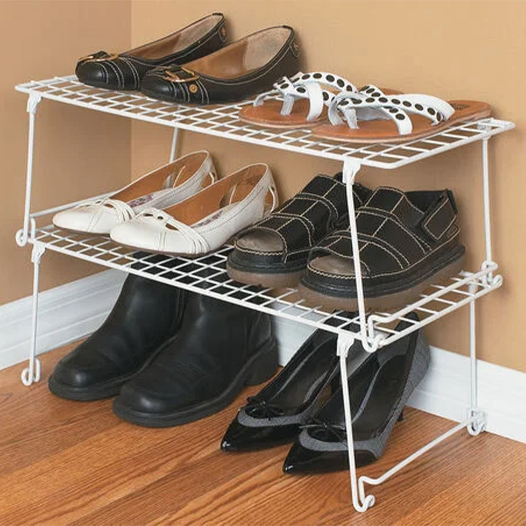 ClosetMaid Stack & Hang Stainless Steel Wire Shelf Unit, White (Used)