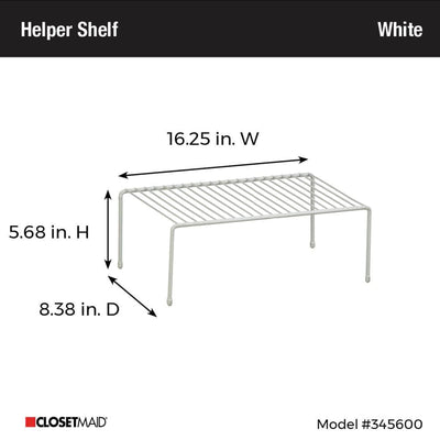 ClosetMaid 16.25'' x 8.38'' x 5.68'' Large Wire Shelf Rack Organizer Unit, White